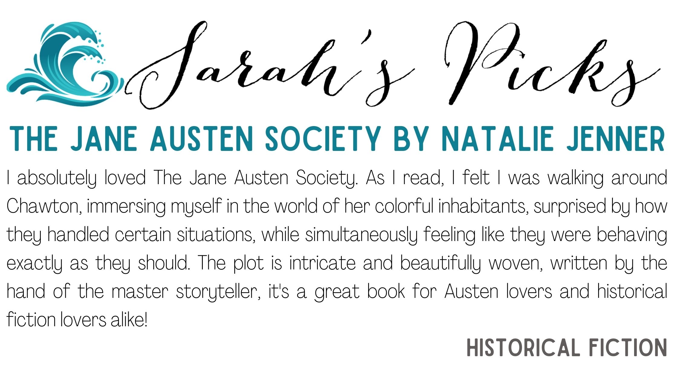 The Jane Austen Society by Natalie Jenner – Celebration of Books